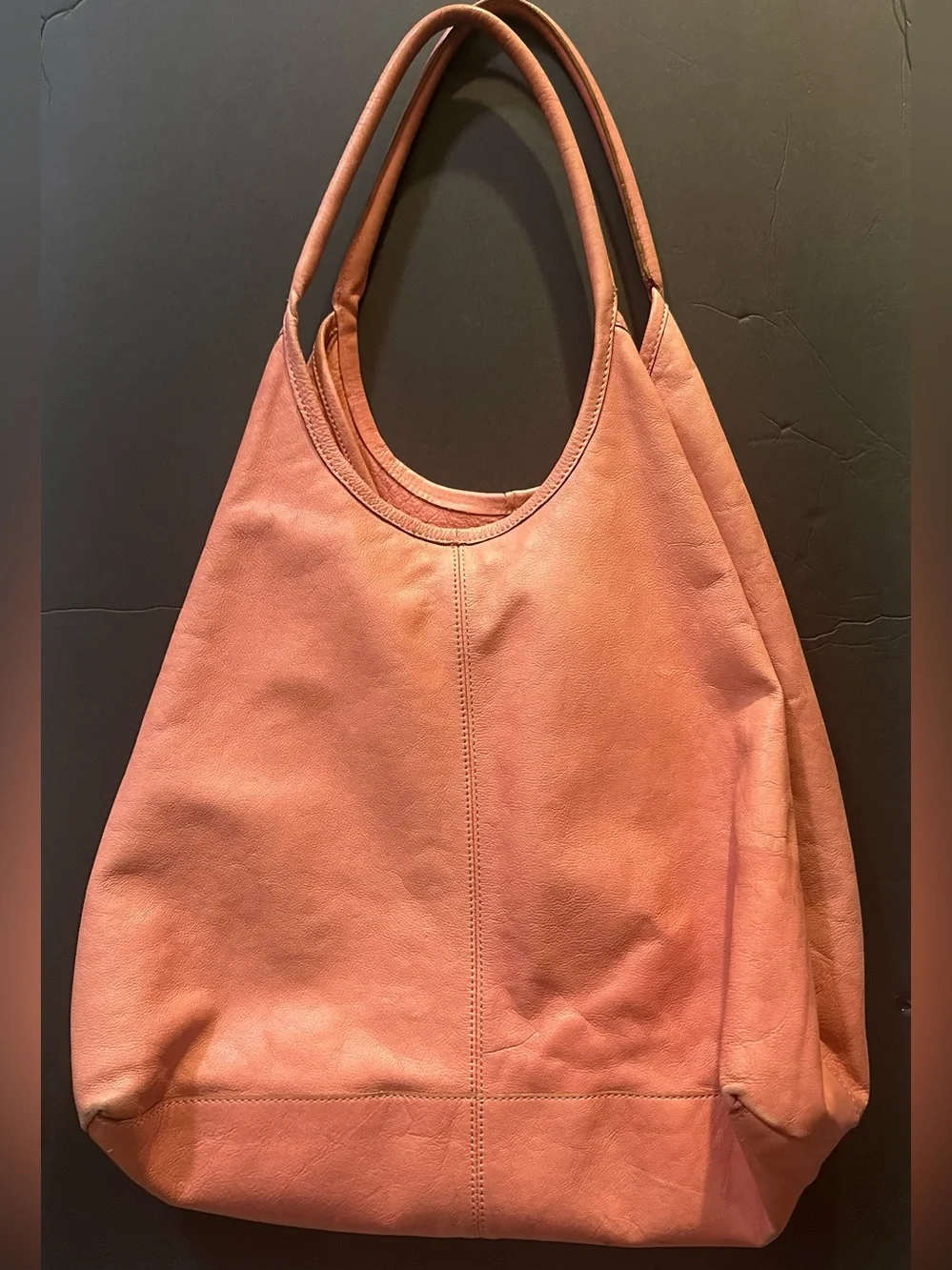 Talbots Leather Hobo in Dusty Salmon